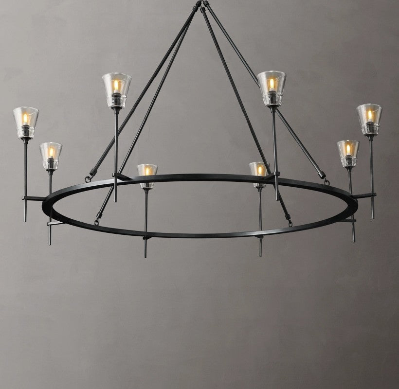 Torsio Verre Round Chandelier 58"