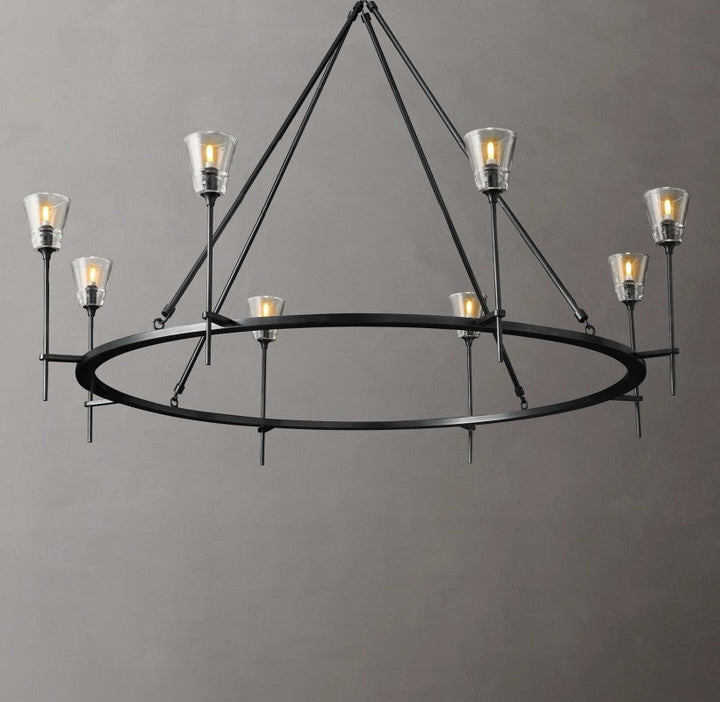Torsio Verre Round Chandelier 58"