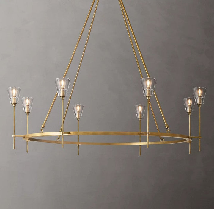 Torsio Verre Round Chandelier 58"