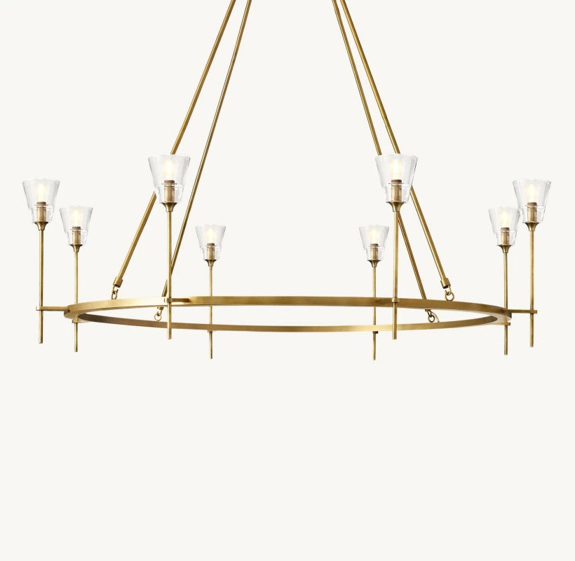 Torsio Verre Round Chandelier 58"