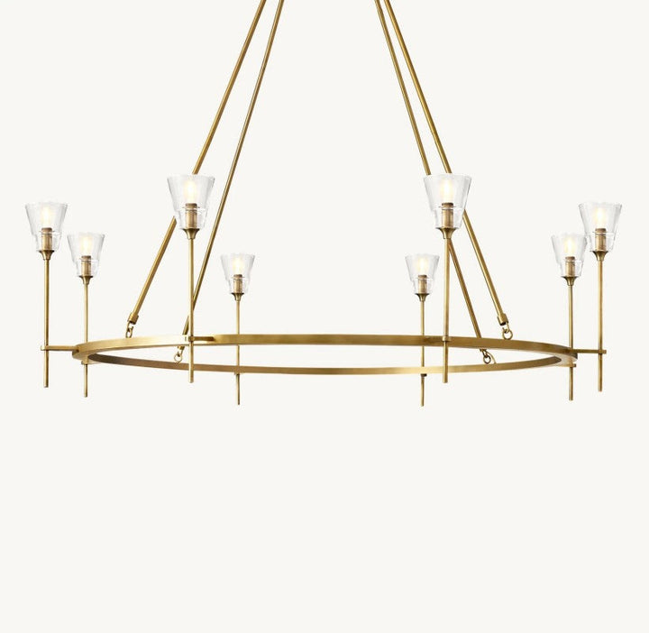 Torsio Verre Round Chandelier 58"