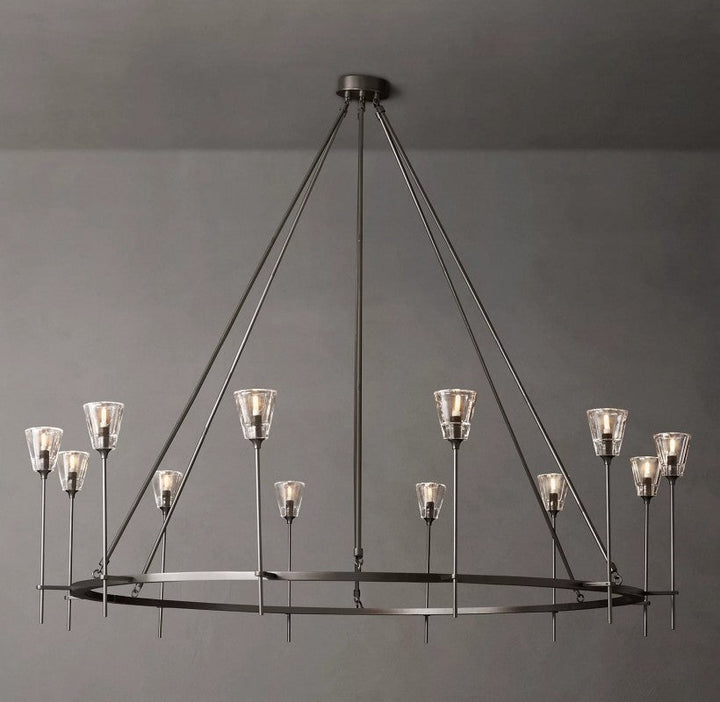 Torsio Verre Round Chandelier 70"