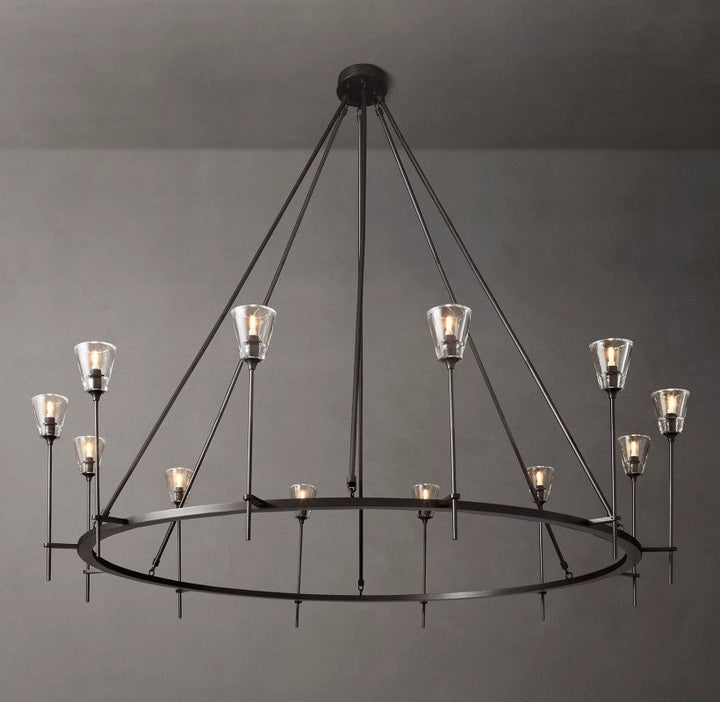 Torsio Verre Round Chandelier 70"