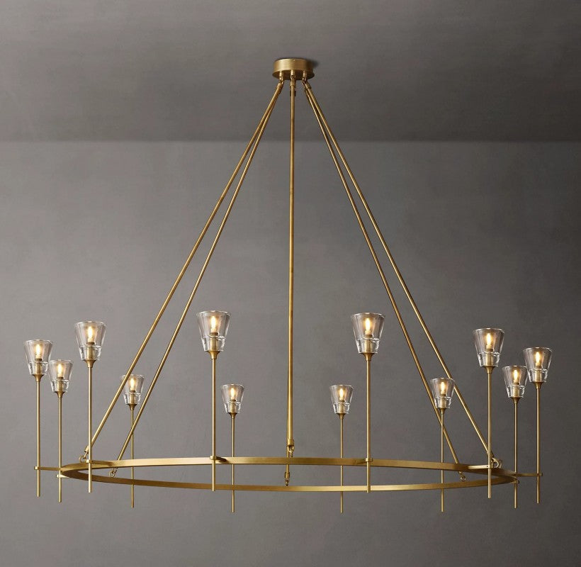 Torsio Verre Round Chandelier 70"