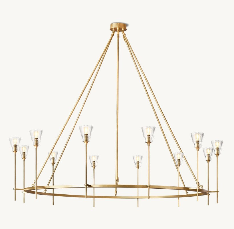 Torsio Verre Round Chandelier 70"