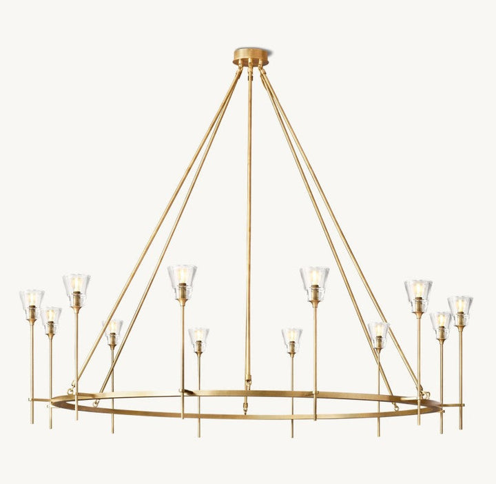 Torsio Verre Round Chandelier 70"