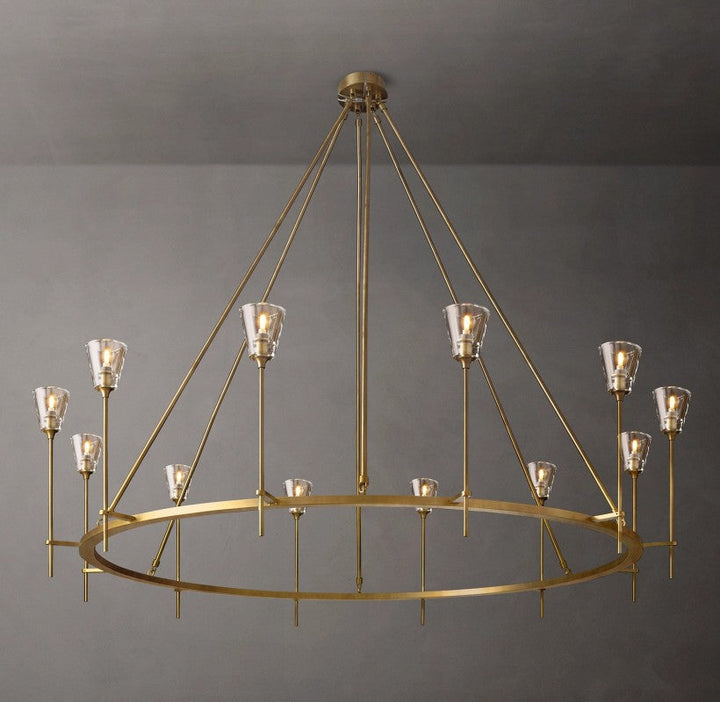 Torsio Verre Round Chandelier 70"