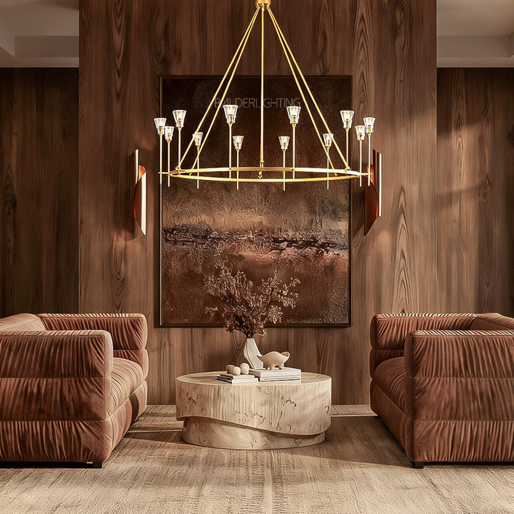 Torsio Verre Round Chandelier 70"