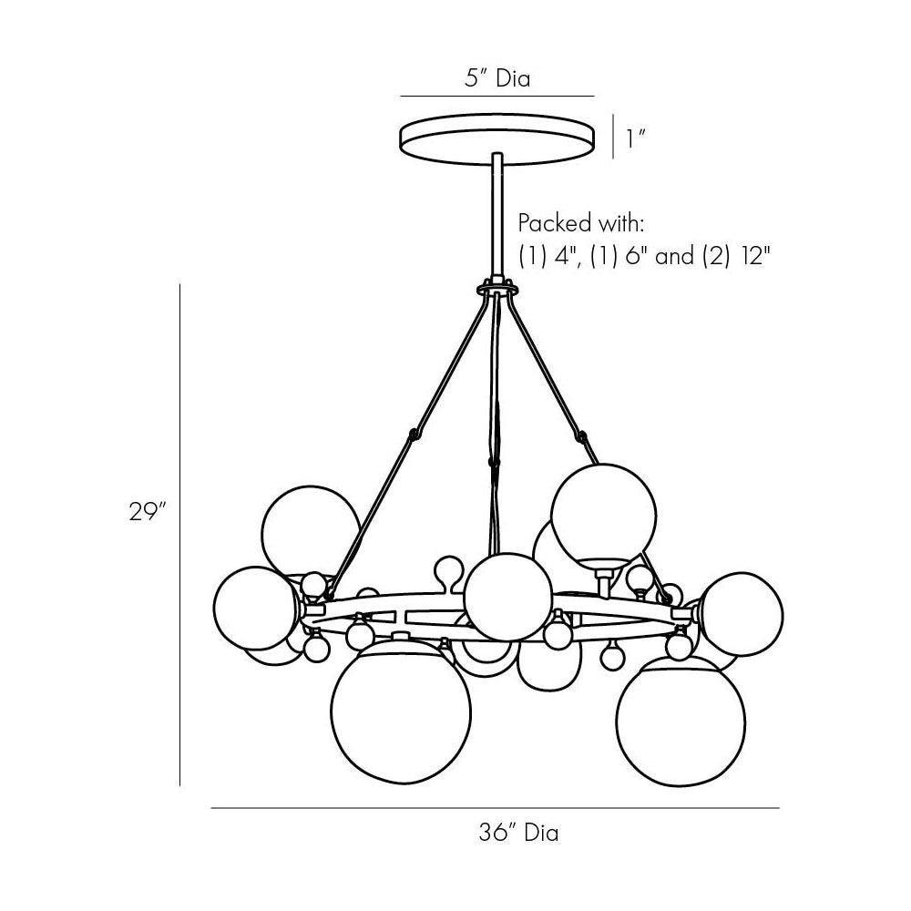 Trosa Round Chandelier 36"