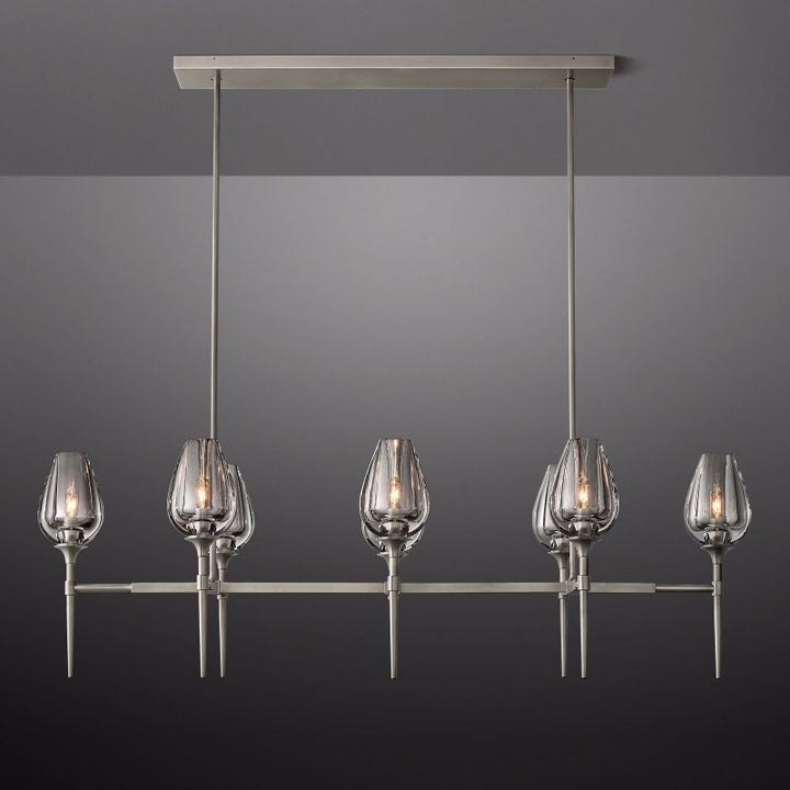 Tulip Series Glass Linear Chandelier