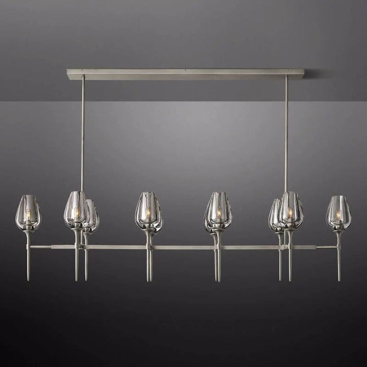 Tulip Linear Dining Room Chandelier 65''
