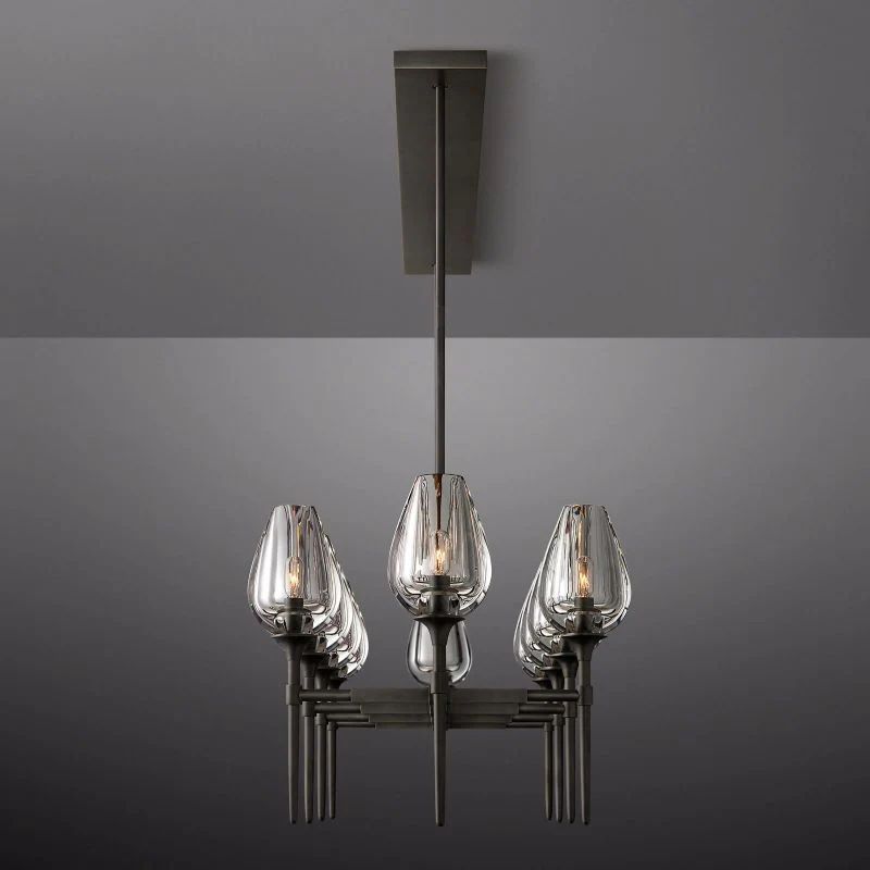 Tulip Series Glass Linear Chandelier