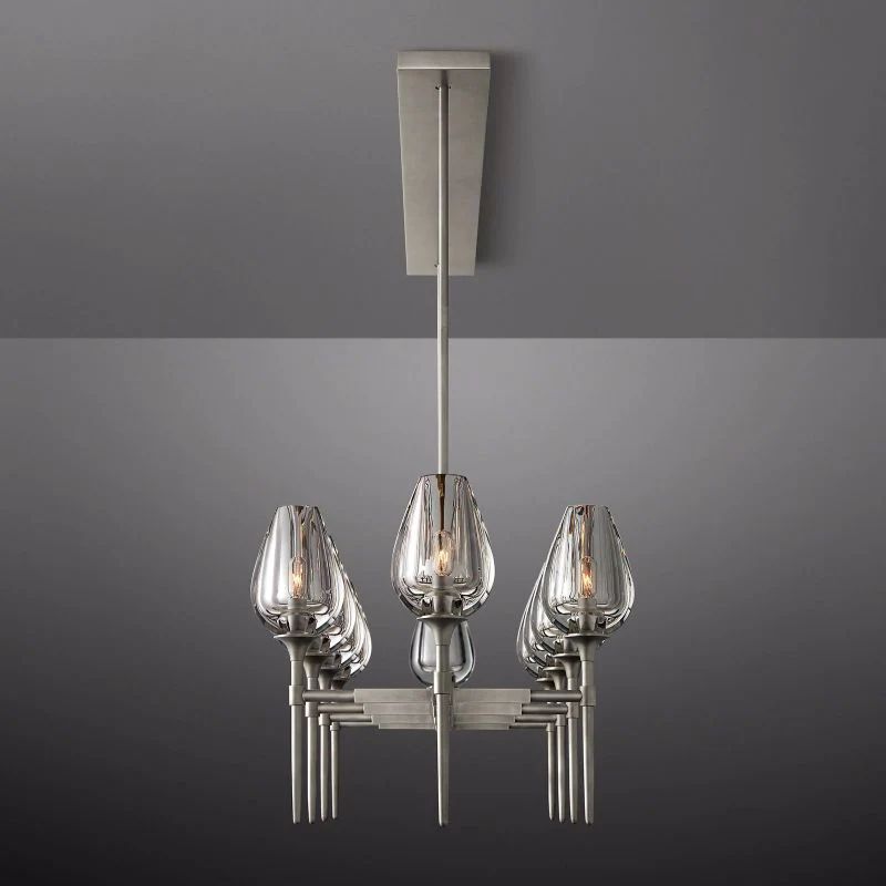 Tulip Series Glass Linear Chandelier