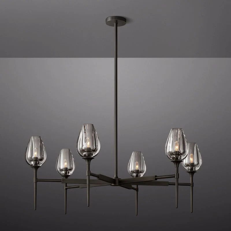 Tulip Series Glass Round Chandelier