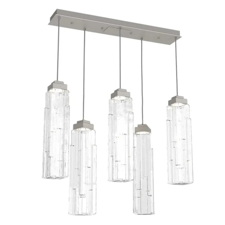 Varte Glass Linear Multi-Head Chandelier