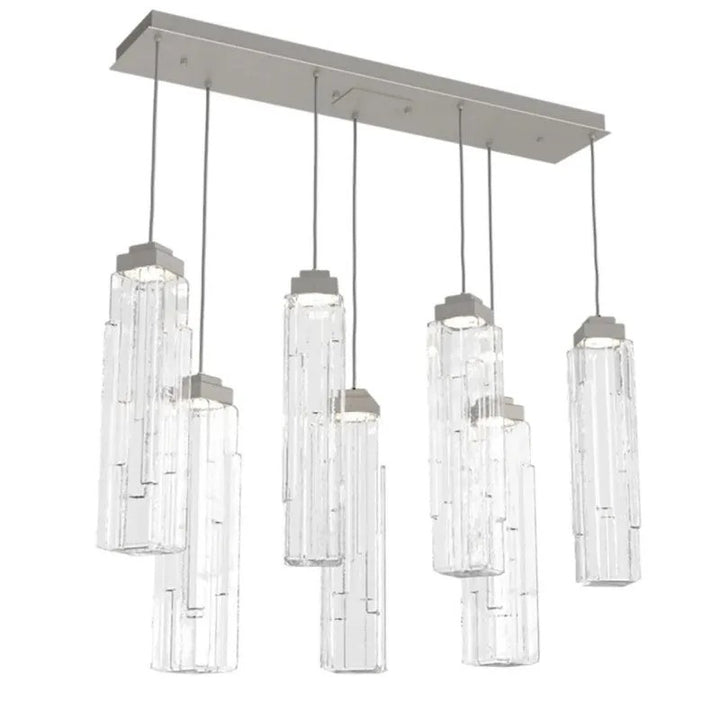 Varte Glass Linear Multi-Head Chandelier