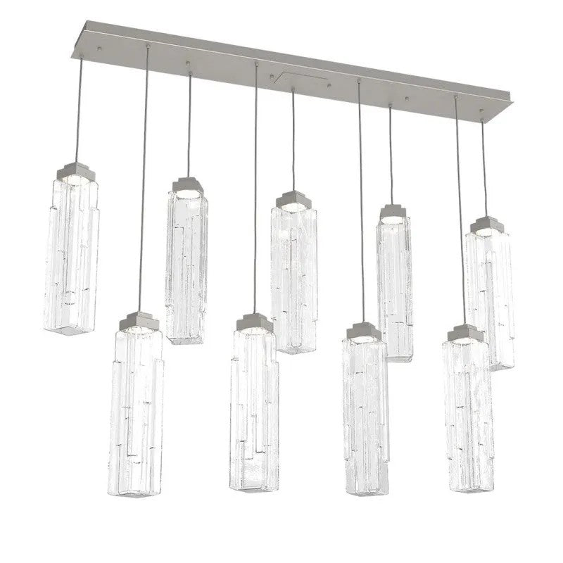 Varte Glass Linear Multi-Head Chandelier