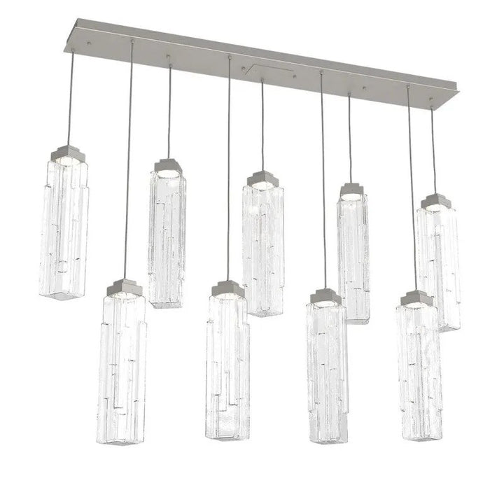 Varte Glass Linear Multi-Head Chandelier