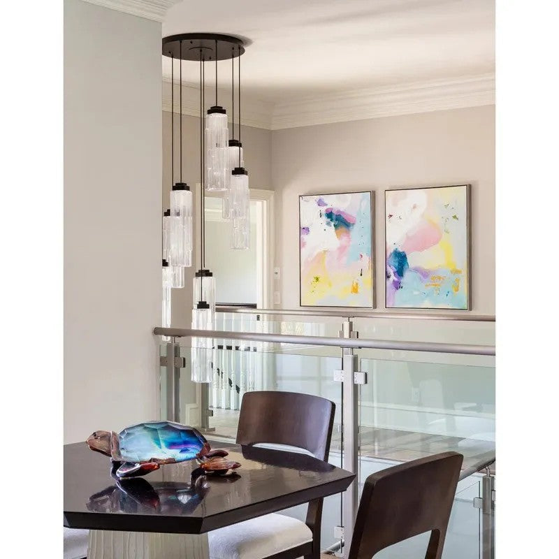 Varte Glass Round Chandelier