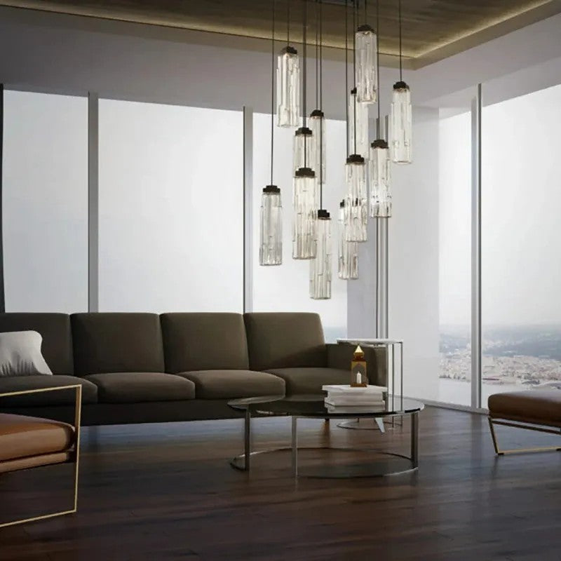 Varte Glass Square Chandelier