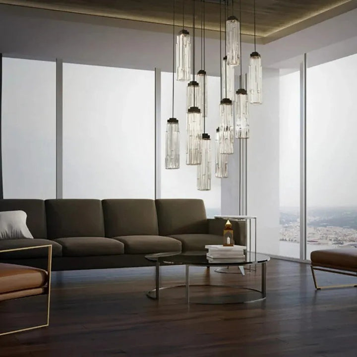 Varte Glass Square Chandelier