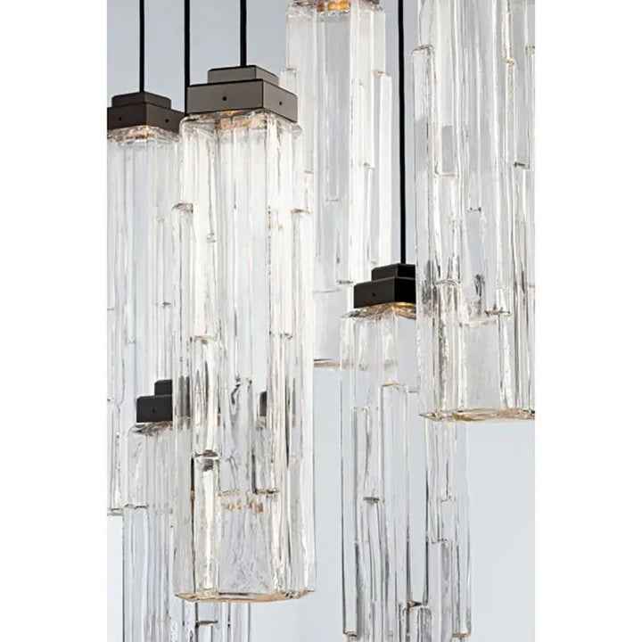 Varte Glass Square Chandelier