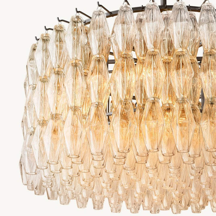 Vicky Clear Glass Round Chandelier 37"