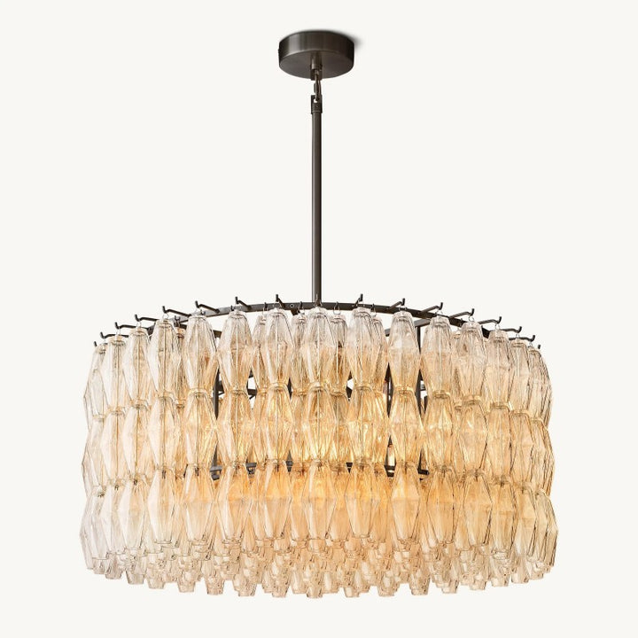 Vicky Clear Glass Round Chandelier 37"