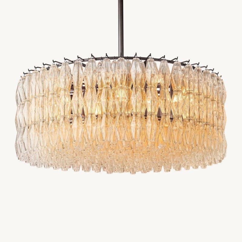 Vicky Clear Glass Round Chandelier 47"