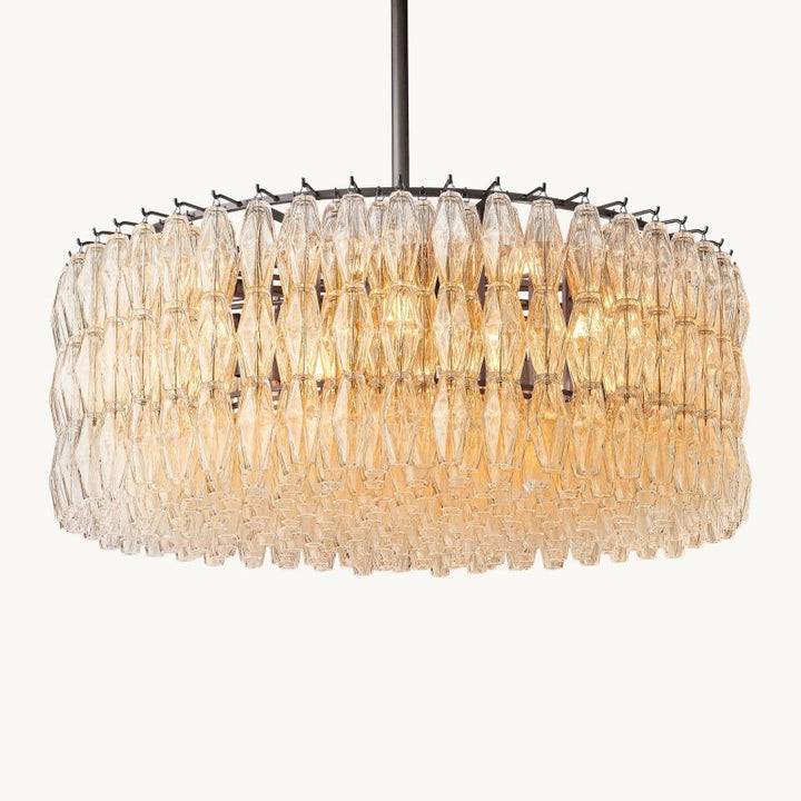 Vicky Clear Glass Round Chandelier 47"