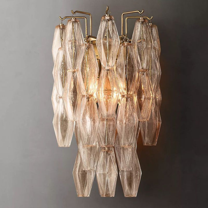 Vicky Clear Glass Short Bedroom Wall Sconce