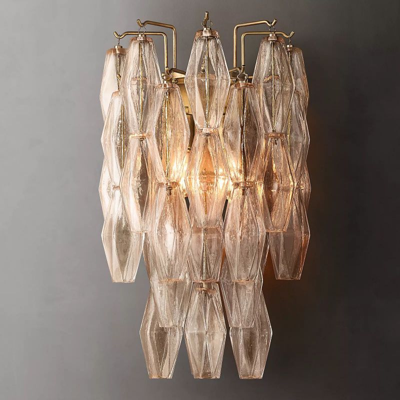 Vicky Clear Glass Short Bedroom Wall Sconce
