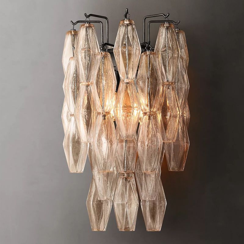 Vicky Clear Glass Short Bedroom Wall Sconce