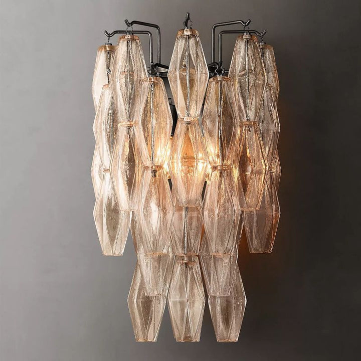 Vicky Clear Glass Short Bedroom Wall Sconce