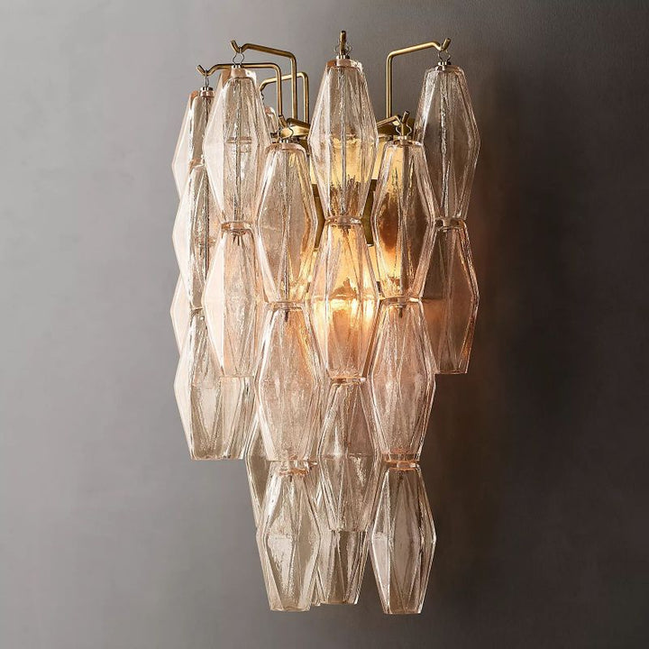 Vicky Clear Glass Short Bedroom Wall Sconce