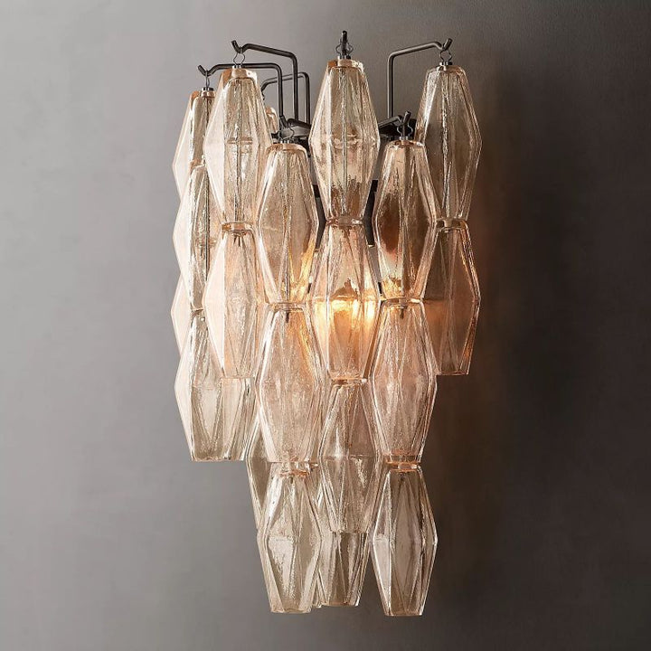 Vicky Clear Glass Short Bedroom Wall Sconce