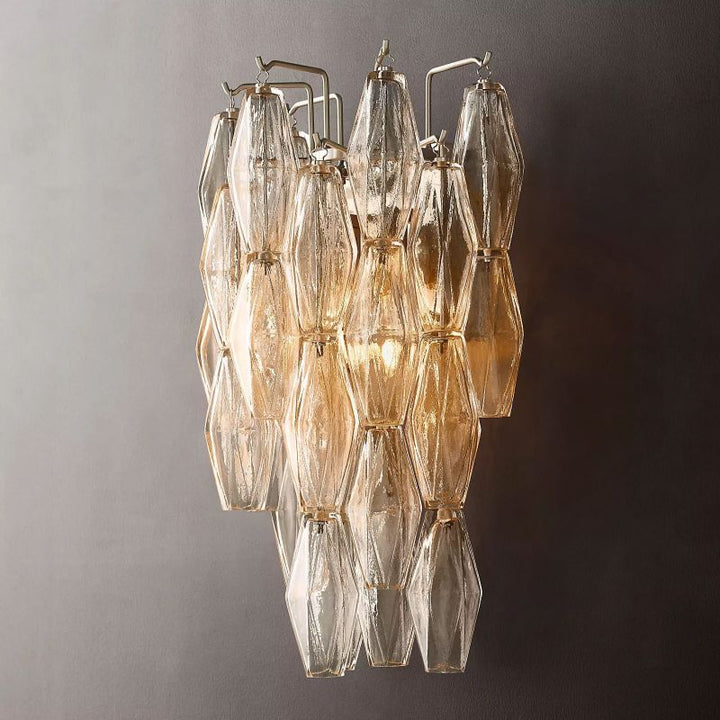 Vicky Clear Glass Short Bedroom Wall Sconce