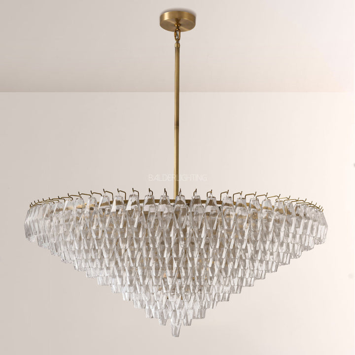 Vicky Clear Glass Tiered Round Chandelier 62"