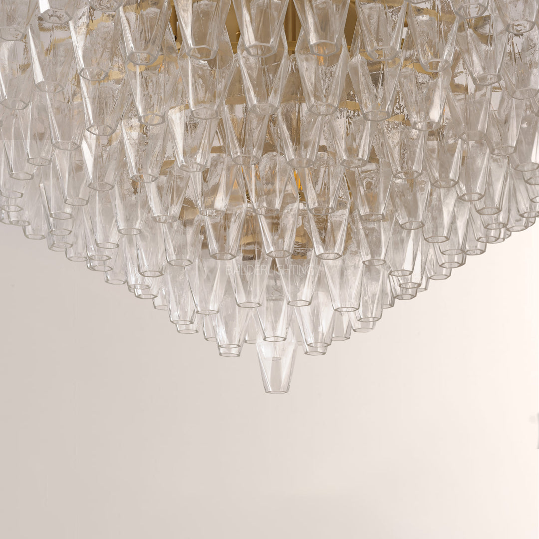 Vicky Clear Glass Tiered Round Chandelier 62"