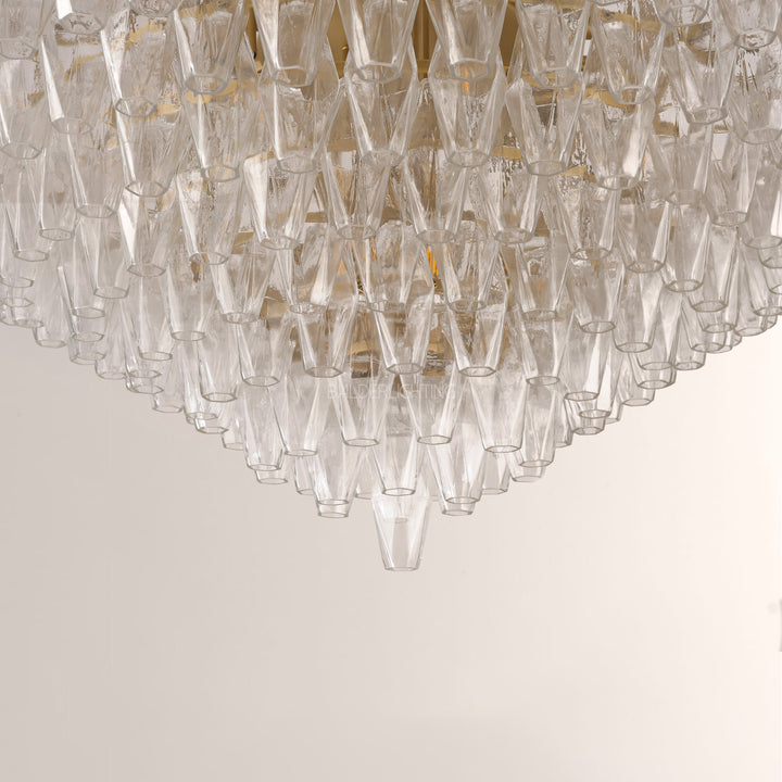 Vicky Clear Glass Tiered Round Chandelier 62"