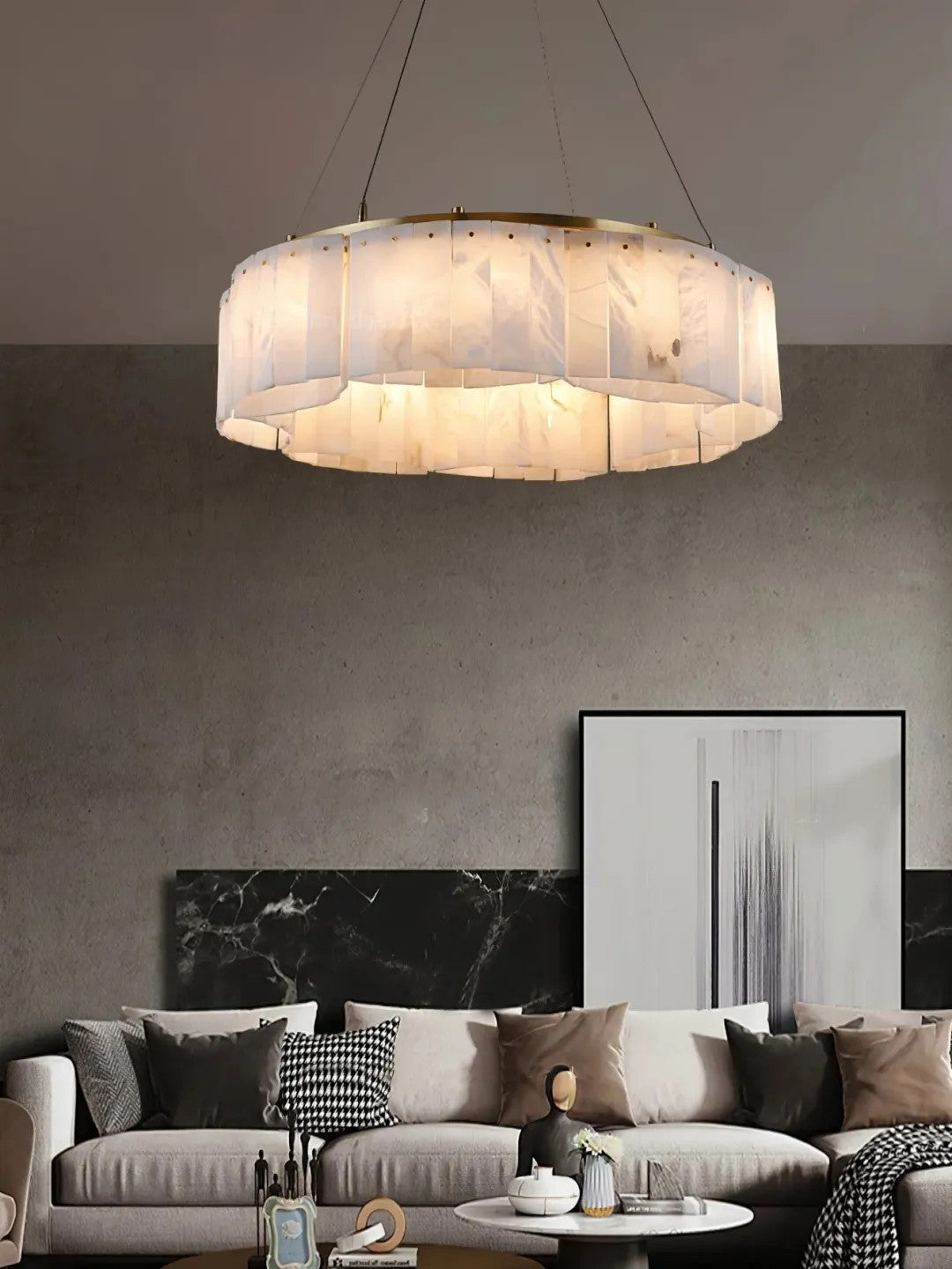 Villar Alabaster Round Chandelier