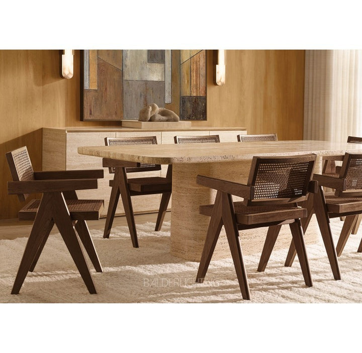 Vitolar Carved Rectangular Dining Table