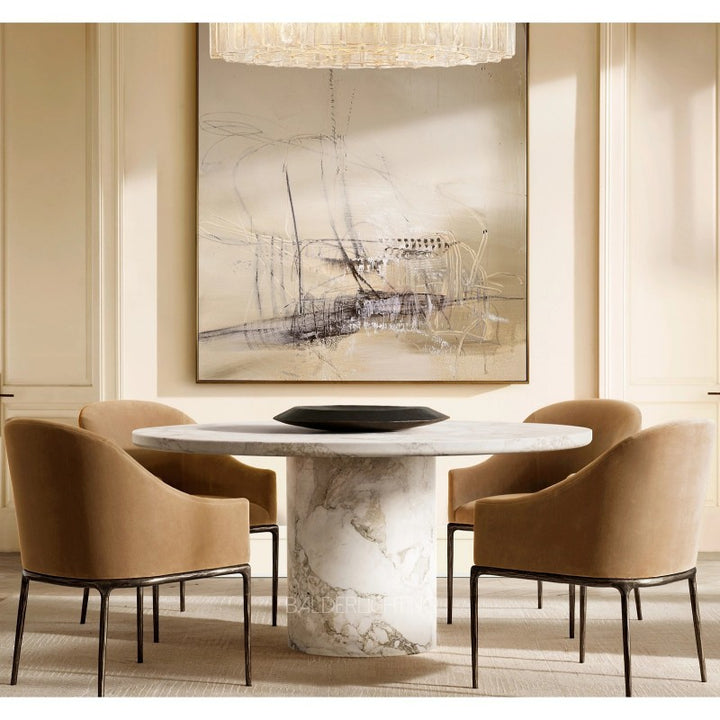 Vitolar Carved Round Dining Table