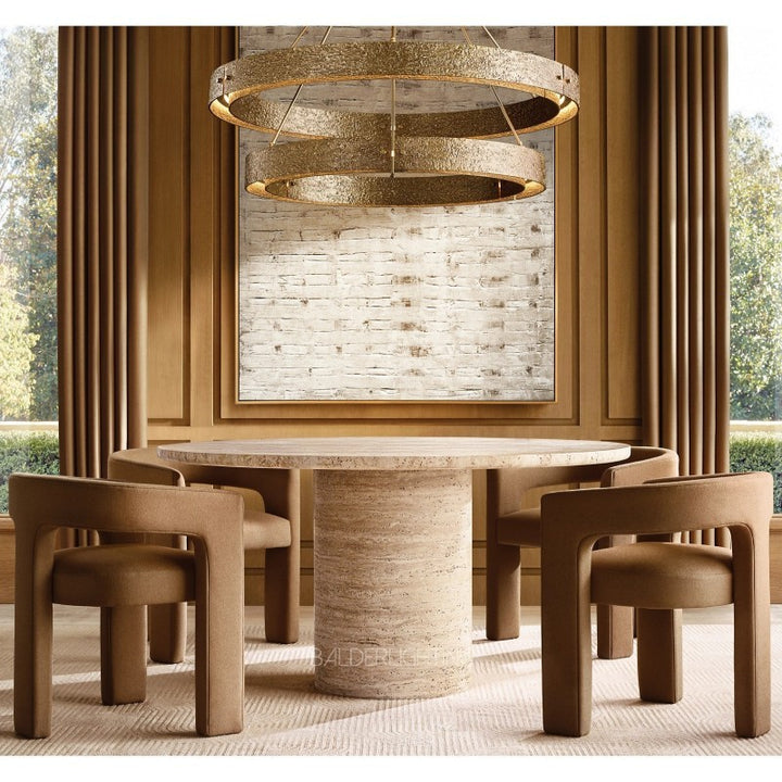 Vitolar Carved Round Dining Table