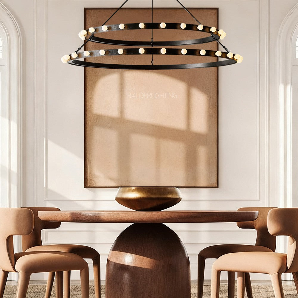 Vitza Round Two Tiered Chandelier
