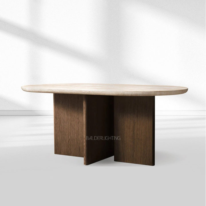 Vivlen Cross-Base Rectangular Dining Table
