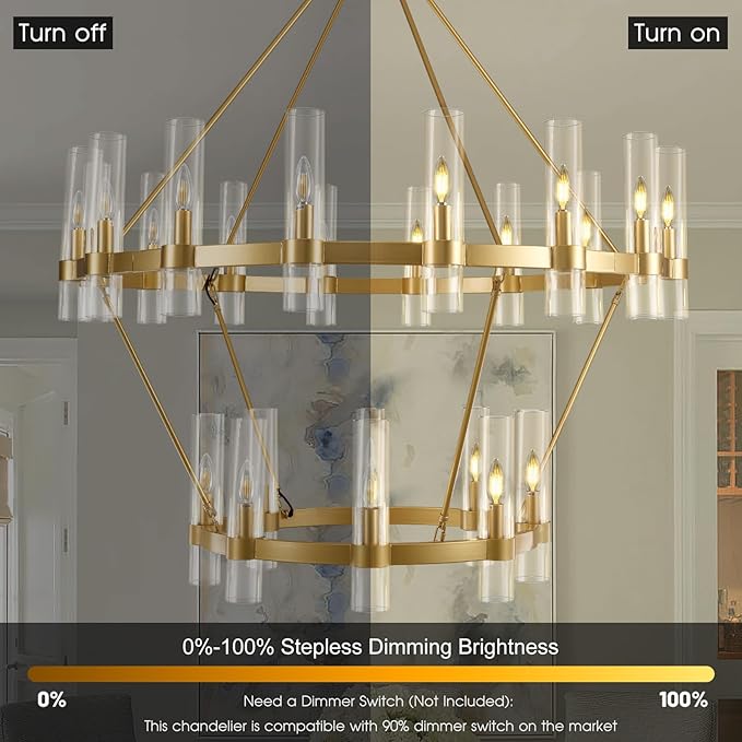 Wagon Wheel 2-Tier Chandelier 60‘’