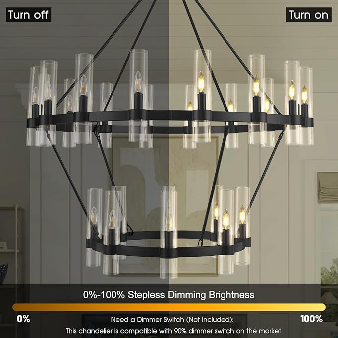 Wagon Wheel 2-Tier Chandelier 60‘’