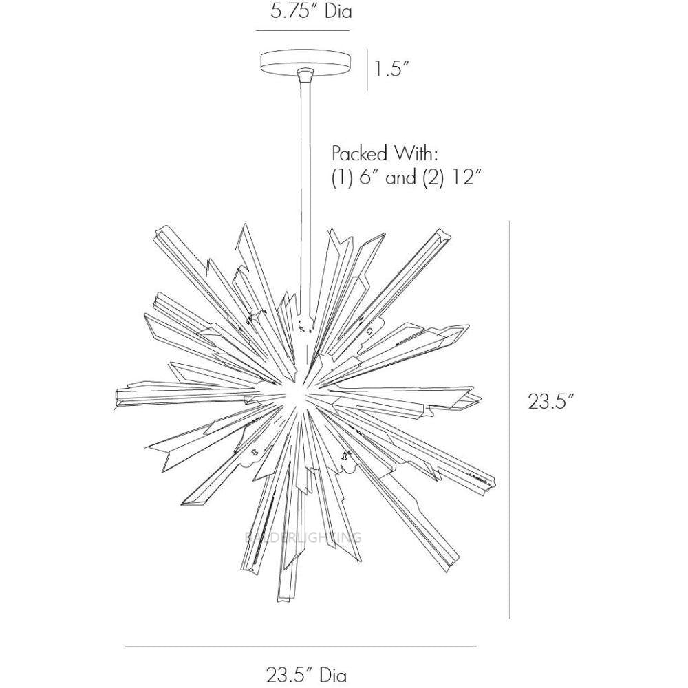Walfyar Glass Round Chandelier 23.5"