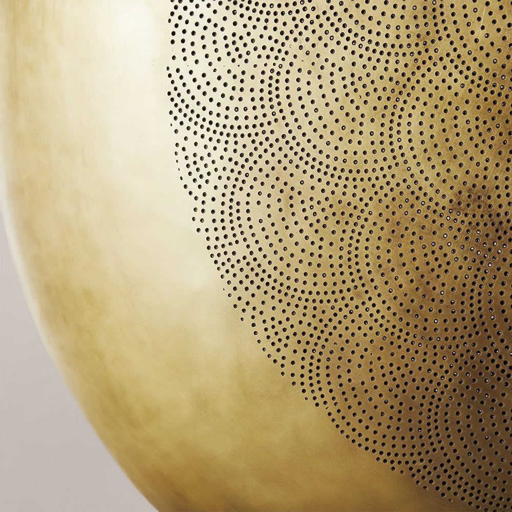 Zarie Perforated Brass Orb Pendant
